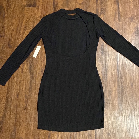 Capulet Black Ribbed Long Sleeve Sweater Dress Size Large New w/Tags! - Picture 6 of 12